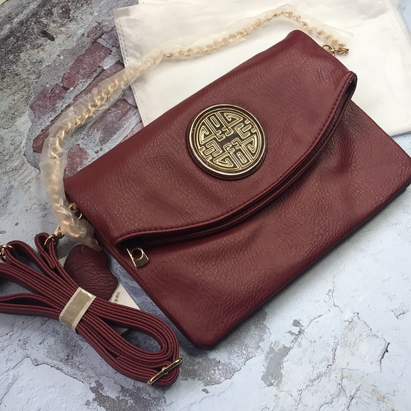 Brand New Purse With Pockets Zip Closures Chain/Strap Crossbody Clutch Shoulder - Picture 3 of 10